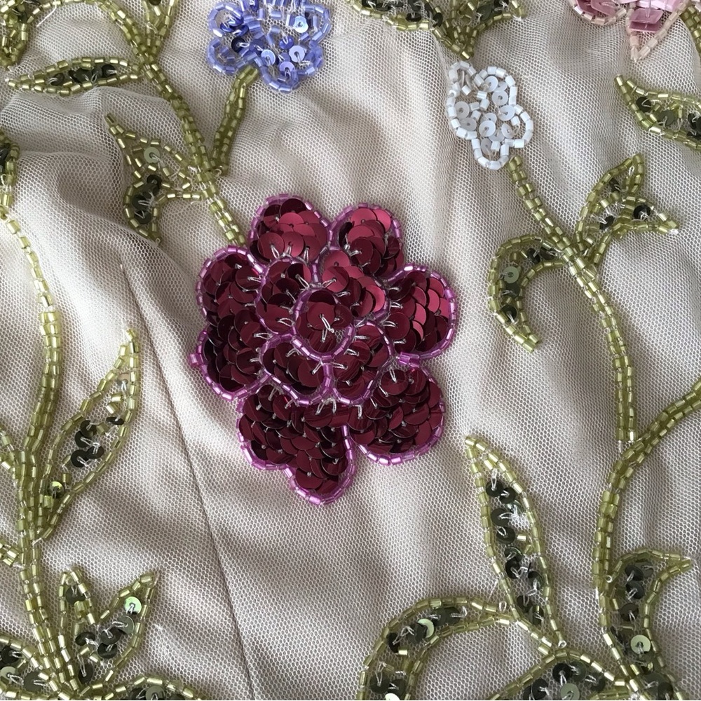 ADRIANNA PAPELL Beaded midi cocktail dress - worn only once! Gorgeous! - Picture 4 of 14